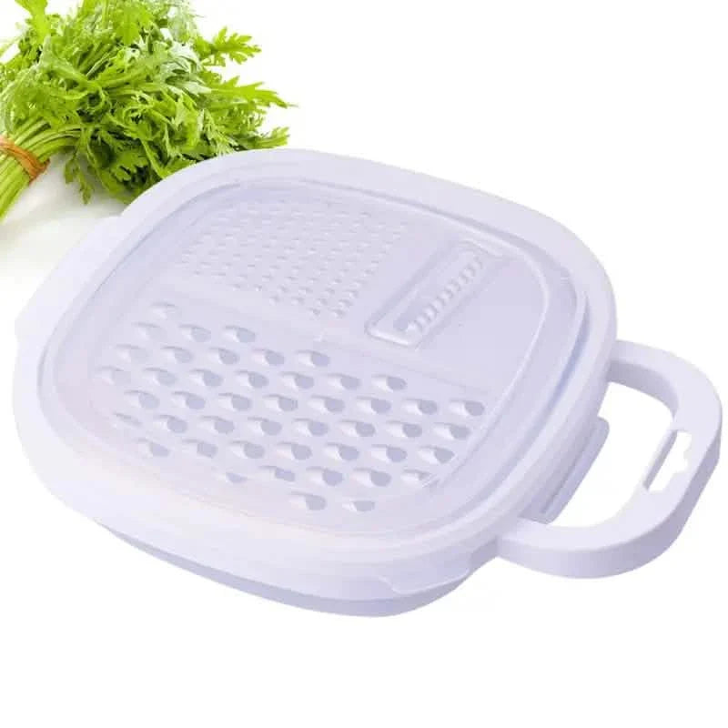 Coupe-légumes avec couvercle et panier égouttoir