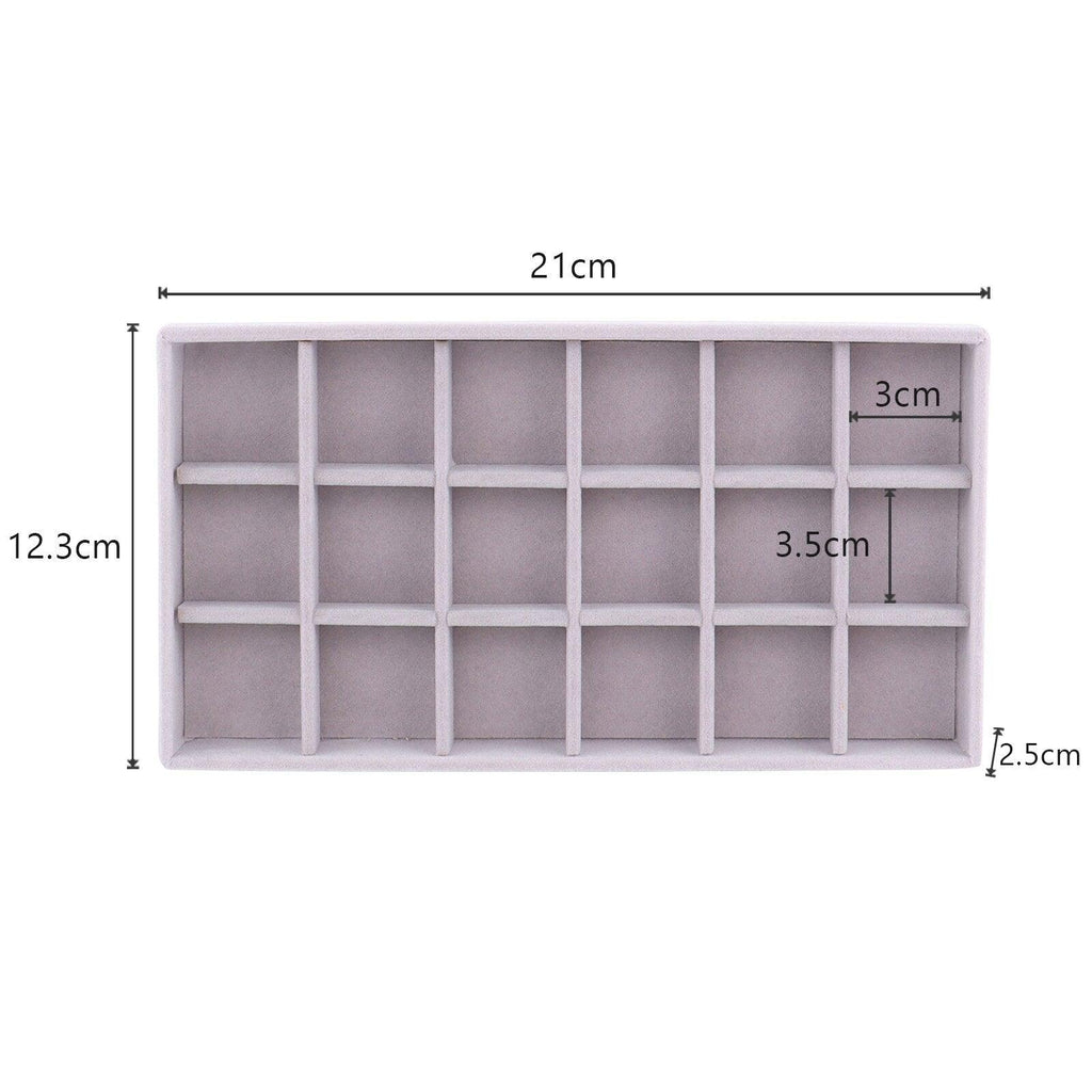 Plateau de présentation pour boîte à bijoux en velours, tiroir de rangement, porte-bijoux pour bagues, boucles d'oreilles, colliers, bracelets, étui de rangement en velours doux, présentoir en velours pour boucles d'oreilles, bagues, bracelets, colliers