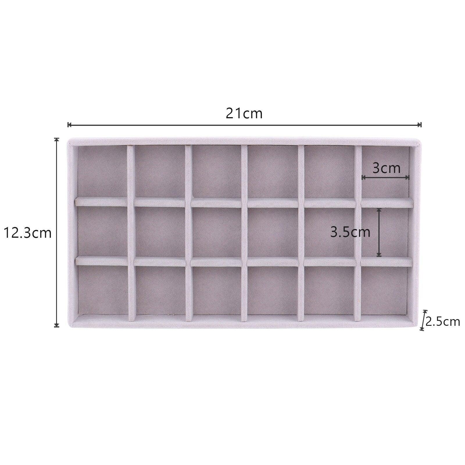 Plateau de présentation pour boîte à bijoux en velours, tiroir de rangement, porte-bijoux pour bagues, boucles d'oreilles, colliers, bracelets, étui de rangement en velours doux, présentoir en velours pour boucles d'oreilles, bagues, bracelets, colliers