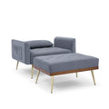Fauteuil inclinable en velours avec dossier réglable et 2 poches latérales