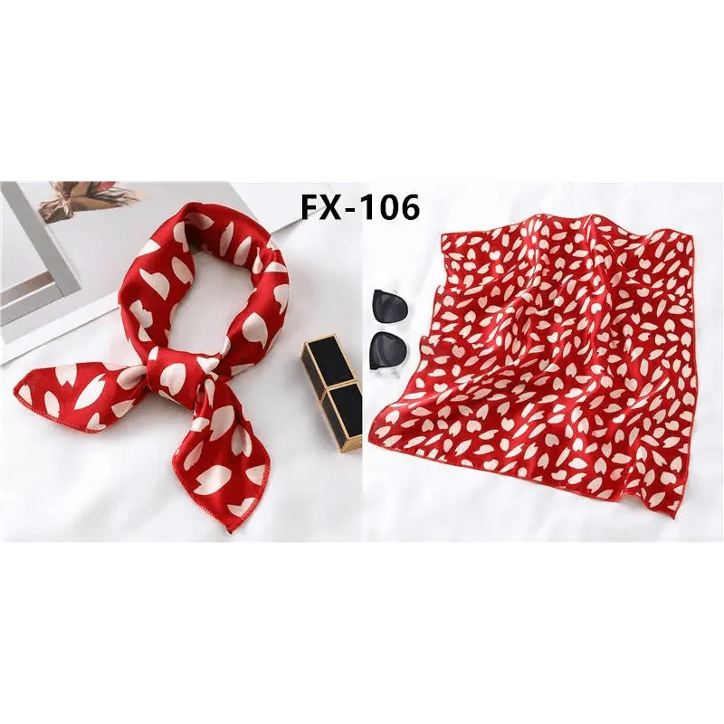Foulard carré en soie polyvalent pour femme, écharpe de cou imprimée à la mode, foulard, bandeau pour cheveux, bandeau pour femme, bandana, châle
