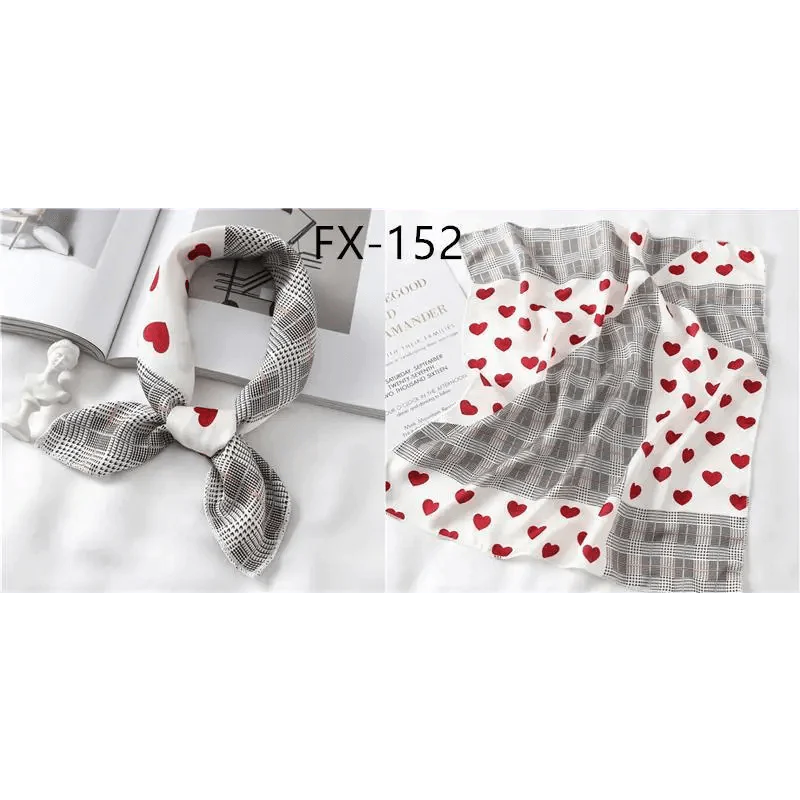 Foulard carré en soie polyvalent pour femme, écharpe de cou imprimée à la mode, foulard, bandeau pour cheveux, bandeau pour femme, bandana, châle