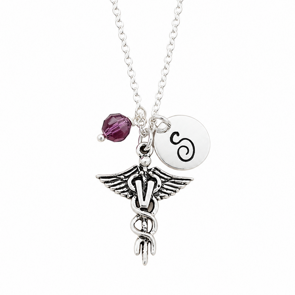 Collier personnalisé en argent sterling « Vétérinaire »