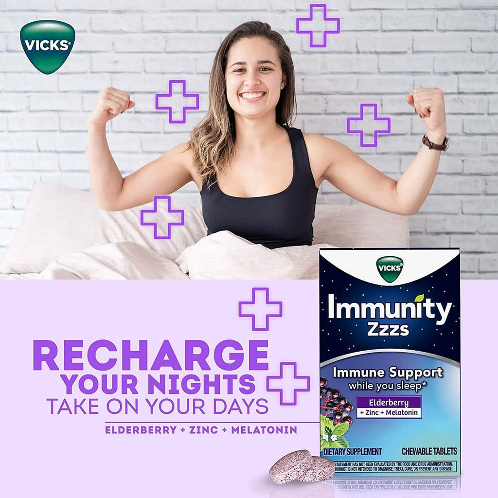 Vicks Immuno Zzzs Soutien Immunitaire Pendant le Sommeil