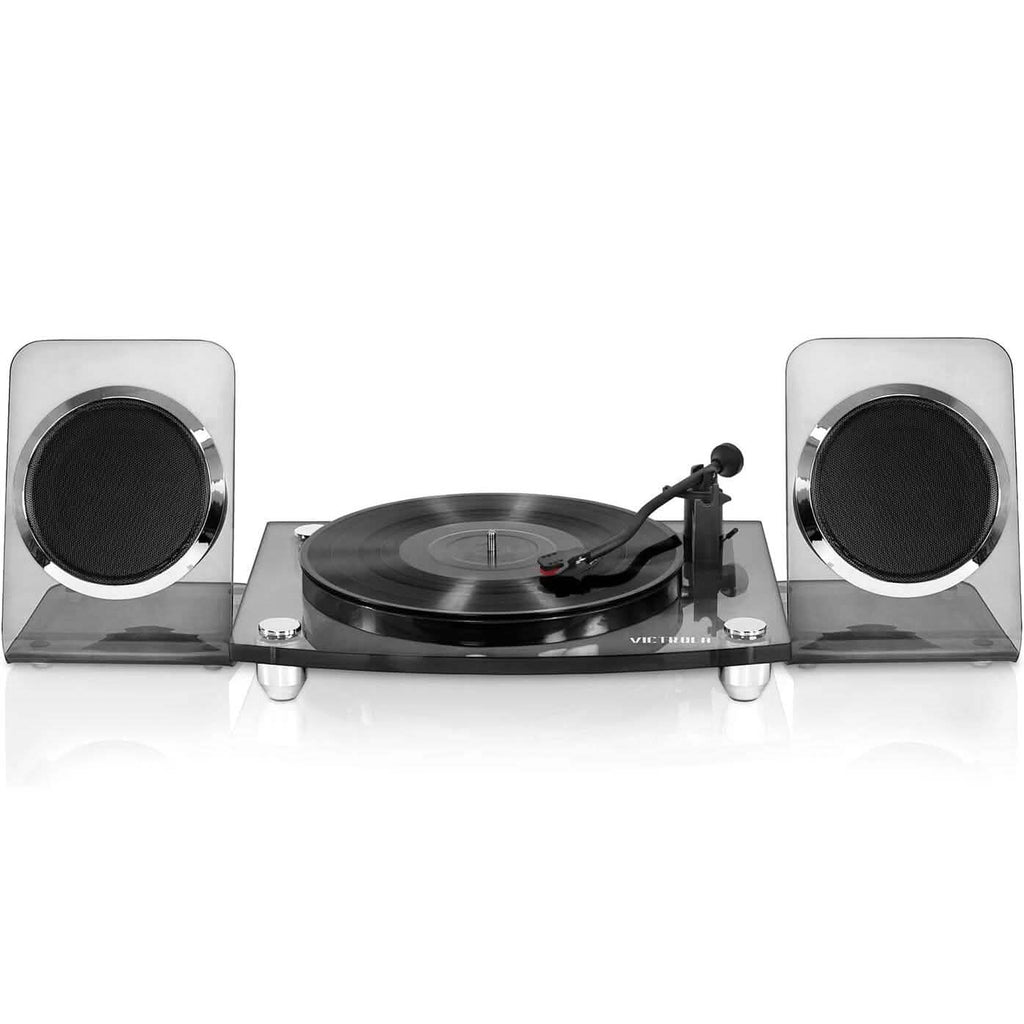Platine vinyle Bluetooth Victrola Modern en acrylique avec 2 vitesses et haut-parleurs sans fil de 40 W (reconditionnée)