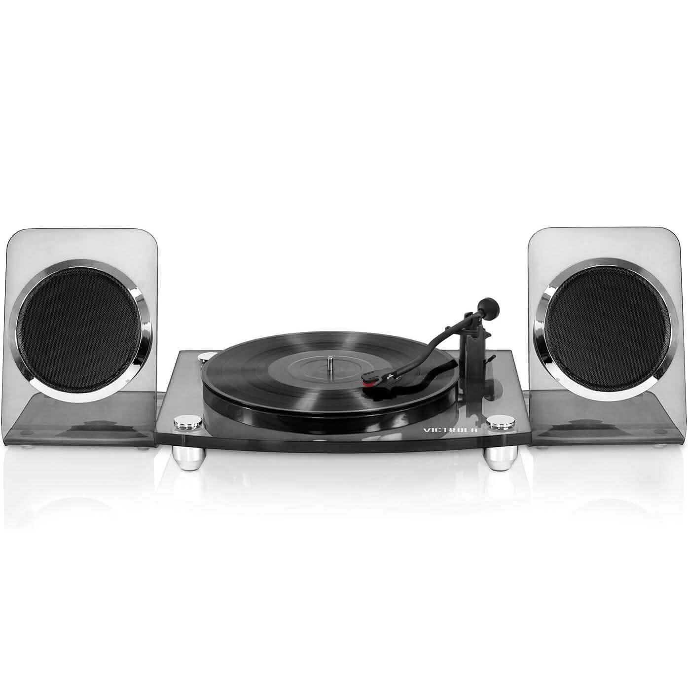 Platine vinyle Bluetooth Victrola Modern en acrylique avec 2 vitesses et haut-parleurs sans fil de 40 W (reconditionnée)