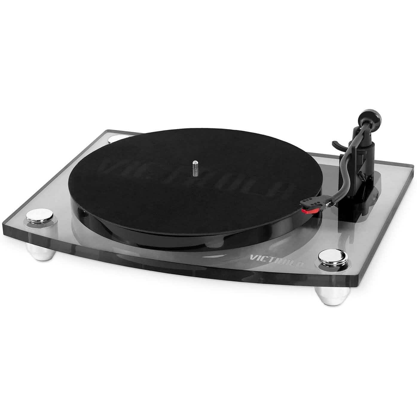Platine vinyle Bluetooth Victrola Modern en acrylique avec 2 vitesses et haut-parleurs sans fil de 40 W (reconditionnée)