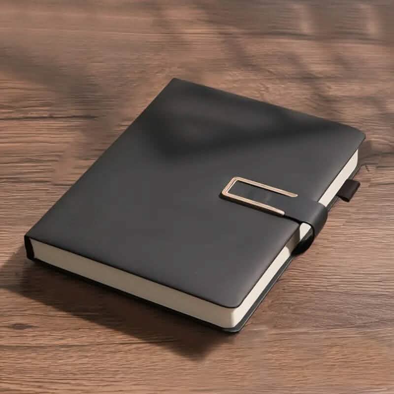 Carnet A5 en cuir vieilli avec couverture souple personnalisée et marque-page