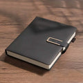 Carnet A5 en cuir vieilli avec couverture souple personnalisée et marque-page