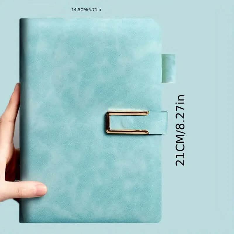 Carnet A5 en cuir vieilli avec couverture souple personnalisée et marque-page