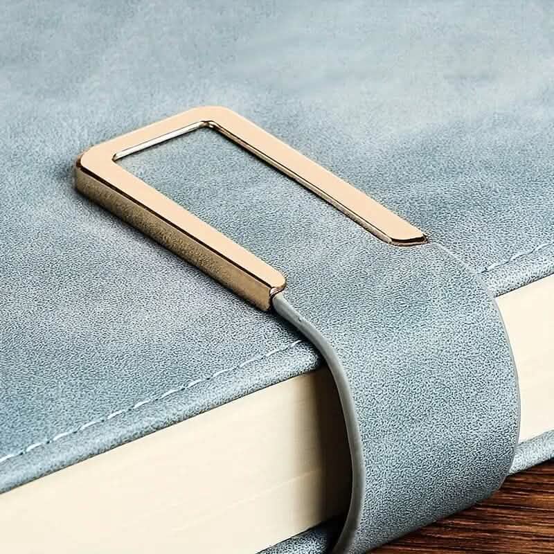Carnet A5 en cuir vieilli avec couverture souple personnalisée et marque-page