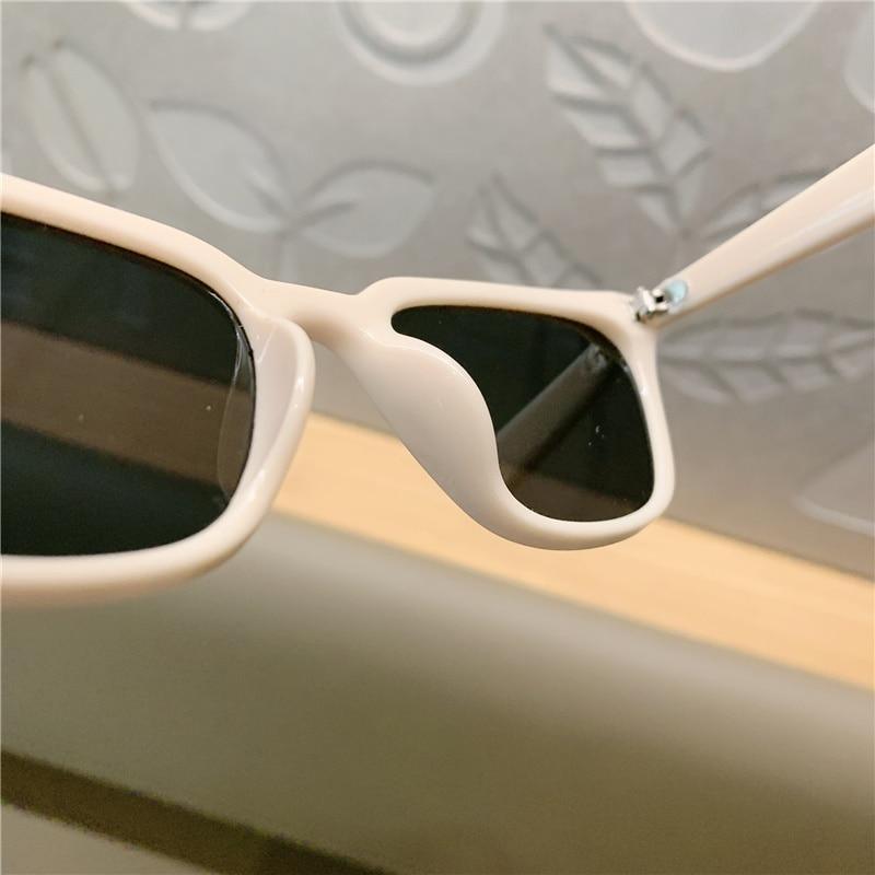 Lunettes de soleil œil de chat étroites vintage pour femmes, style rétro, à la mode et de marque, verres élégants
