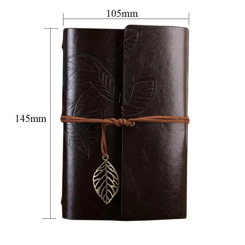 Carnet de notes journal en cuir PU vintage Rétro Livre Planners de voyage Fournitures de bureau et scolaires