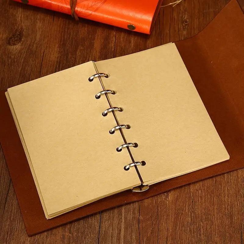 Carnet de notes journal en cuir PU vintage Rétro Livre Planners de voyage Fournitures de bureau et scolaires