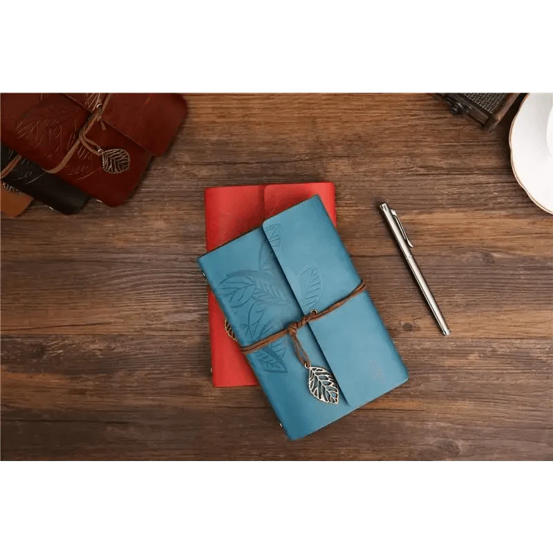 Carnet de notes journal en cuir PU vintage Rétro Livre Planners de voyage Fournitures de bureau et scolaires