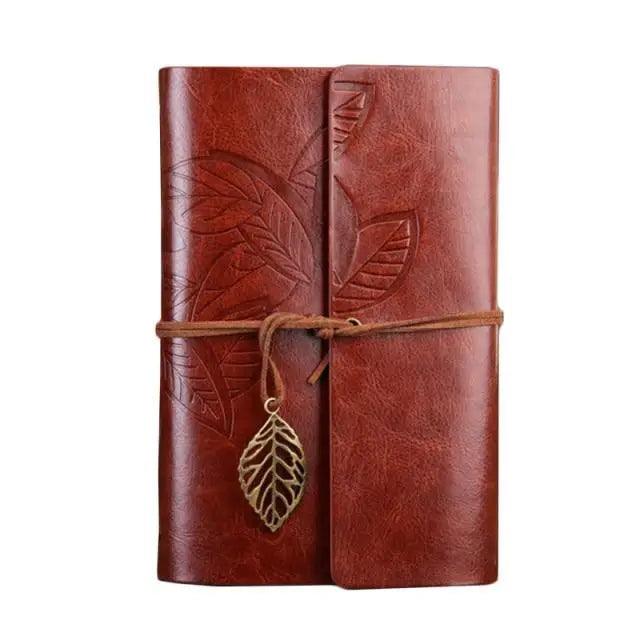 Carnet de notes journal en cuir PU vintage Rétro Livre Planners de voyage Fournitures de bureau et scolaires