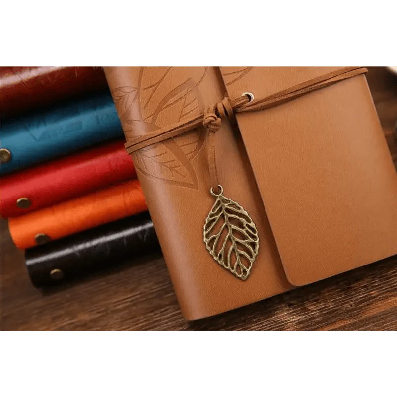 Carnet de notes journal en cuir PU vintage Rétro Livre Planners de voyage Fournitures de bureau et scolaires
