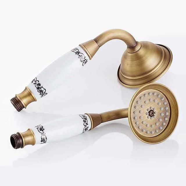 Ensemble de robinetterie de douche à effet pluie style vintage