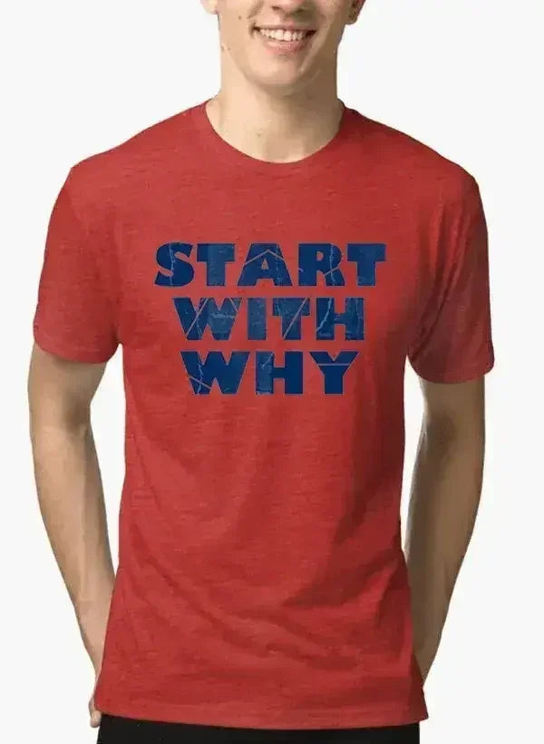 T-shirt Mélangé Manches Courtes Start With Why
