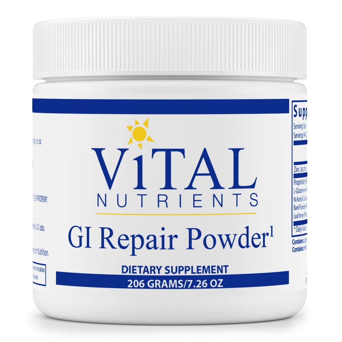 Vital Nutrients Poudre de réparation gastro-intestinale 168 ou 208 grammes