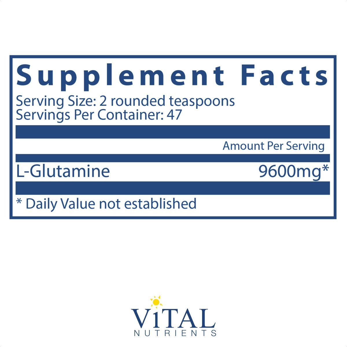 Vital Nutrients Glutamine en poudre 453 g