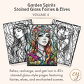 Esprits du jardin : Fées et Elfes en Vitrail – Volume 4
