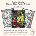 Garden Spirits: Stained Glass Fairies & Elves – Volume 5