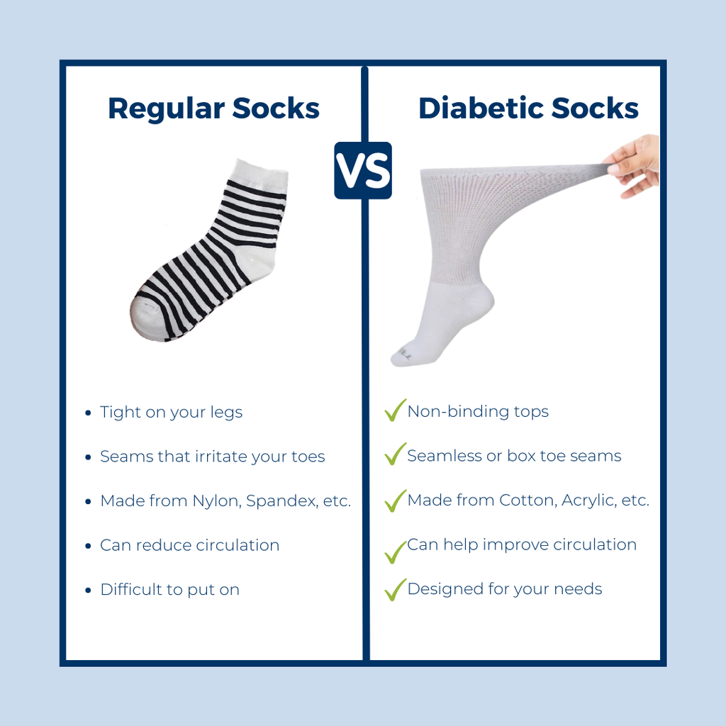 Chaussettes diabétiques pour femme (4 paires) – Ultra-douces – Mi-mollet