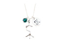 Personalized Acetylcholine Necklace – Sterling Silver, Birthstone & Initial