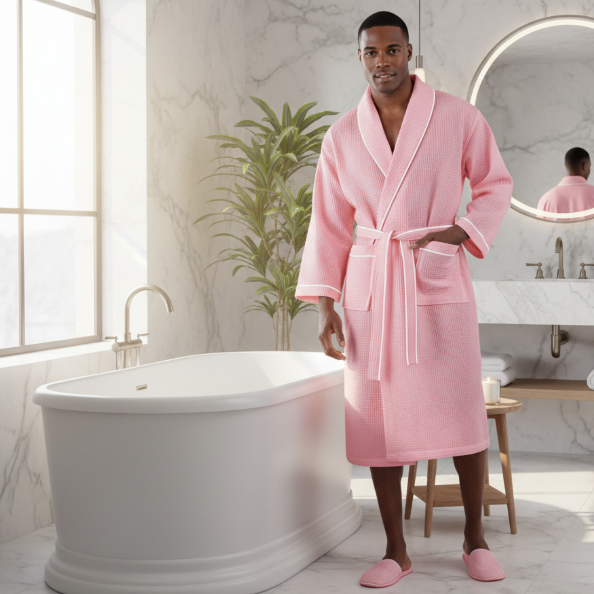 Peignoir gaufré de qualité supérieure pour homme