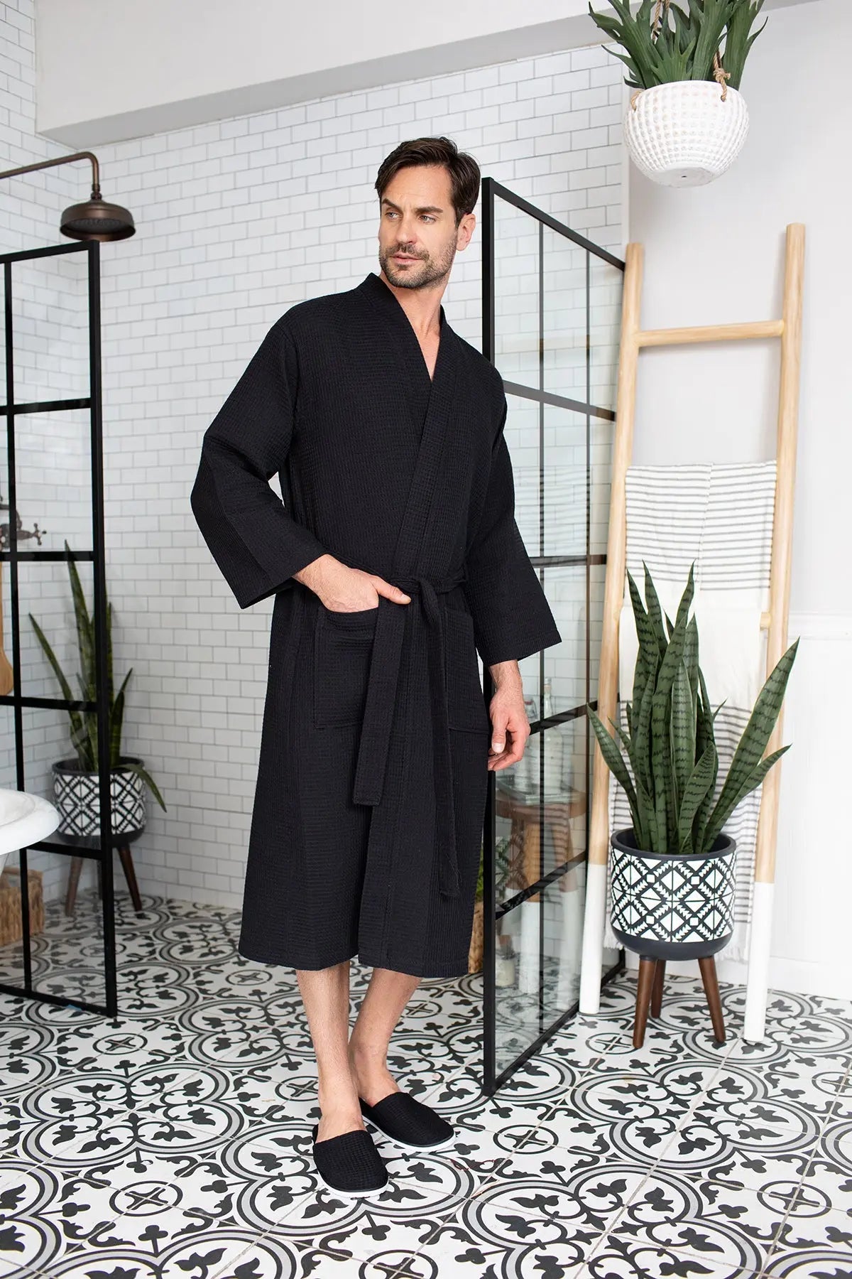 Peignoir gaufré pour homme - Absorbant, Léger
