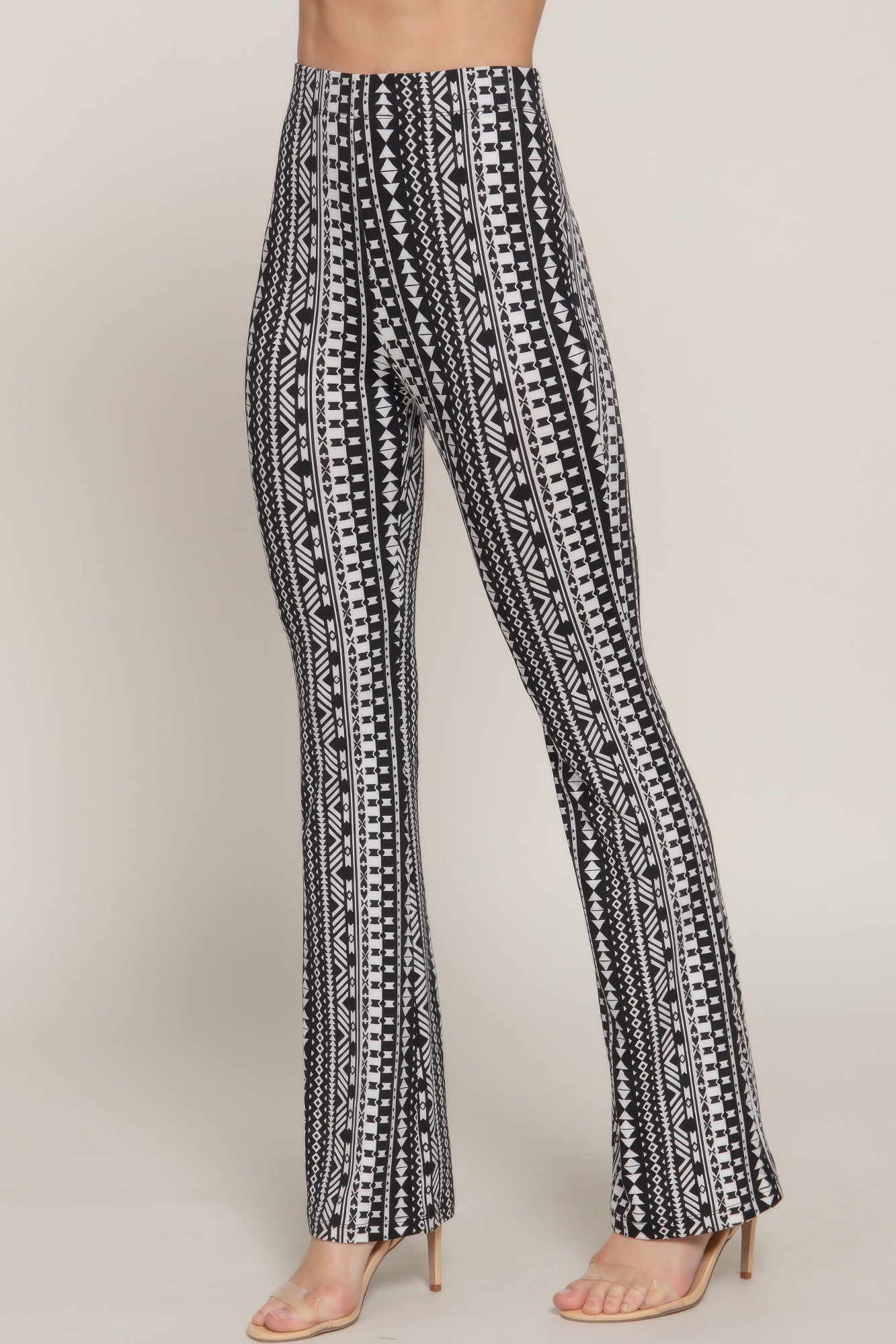 Pantalon fuselé moulant imprimé avec taille élastiquée