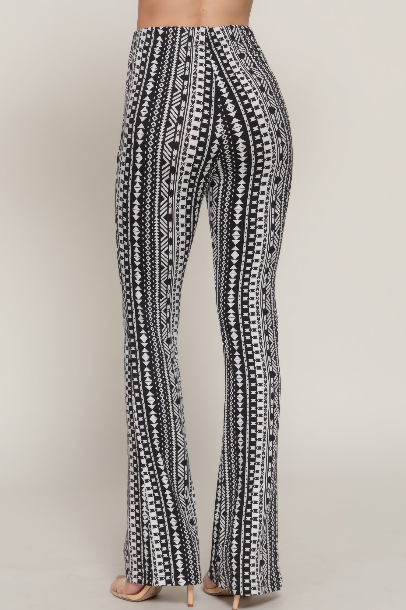Pantalon fuselé moulant imprimé avec taille élastiquée