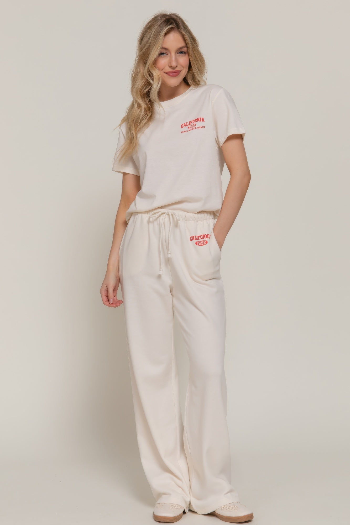 Pantalon de survêtement avec détail imprimé à la taille