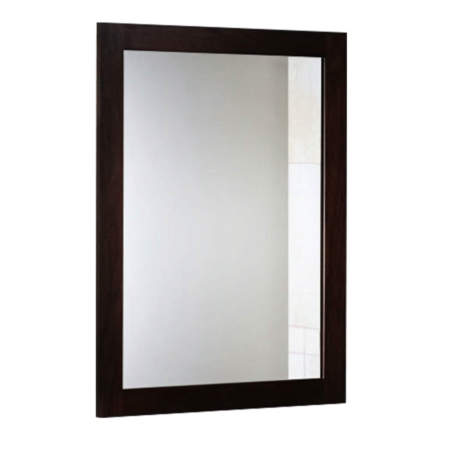 Miroir mural cadre effet bois rectangulaire miroir suspendu moderne