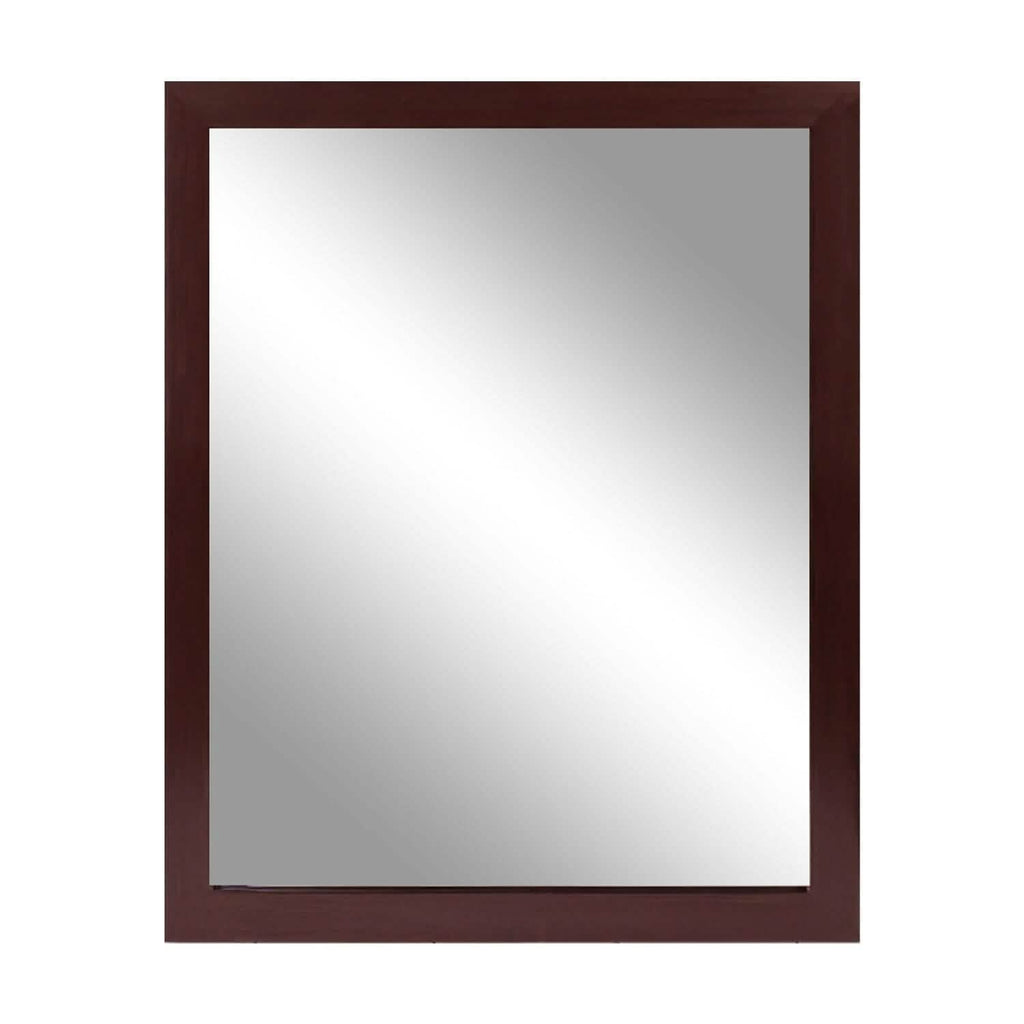 Miroir mural cadre effet bois rectangulaire miroir suspendu moderne