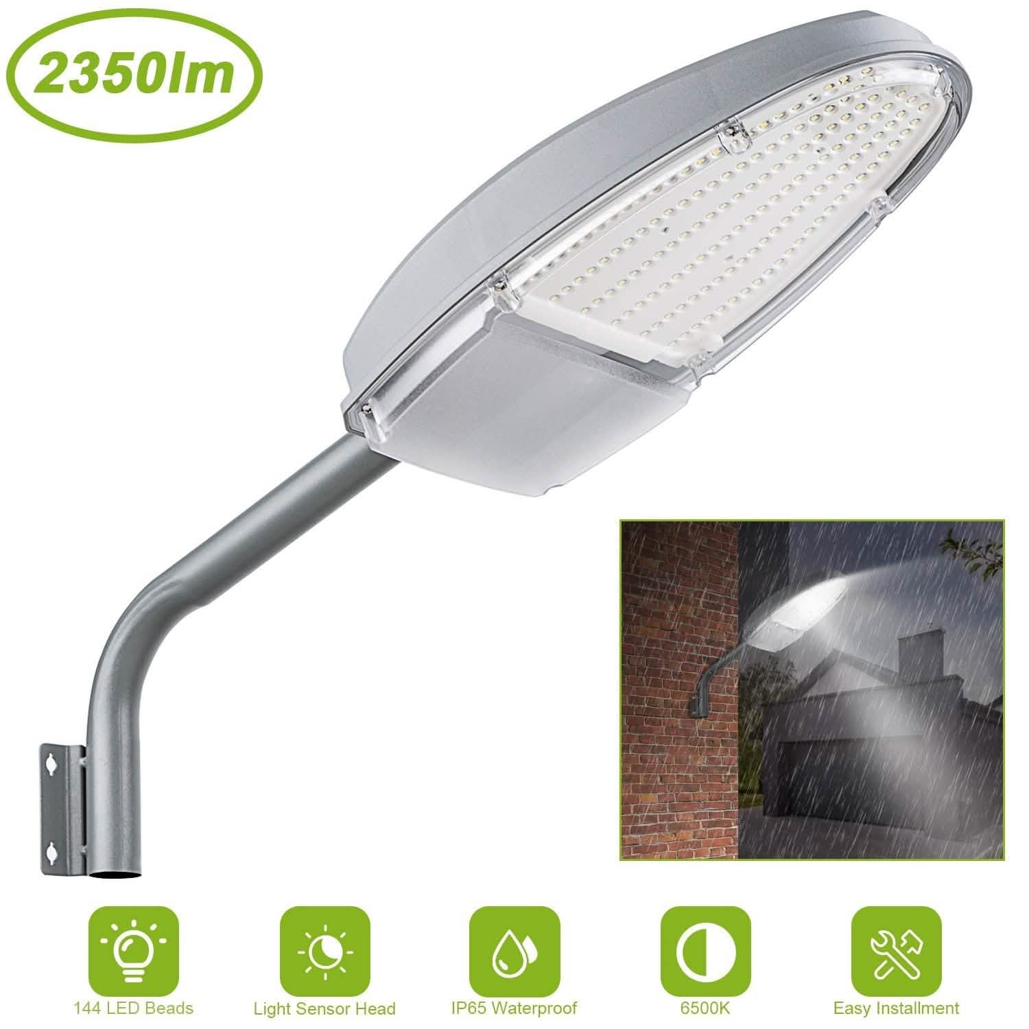 Appliques murales à LED 144 LED Capteur photoélectrique Lampadaire IP65 Étanche