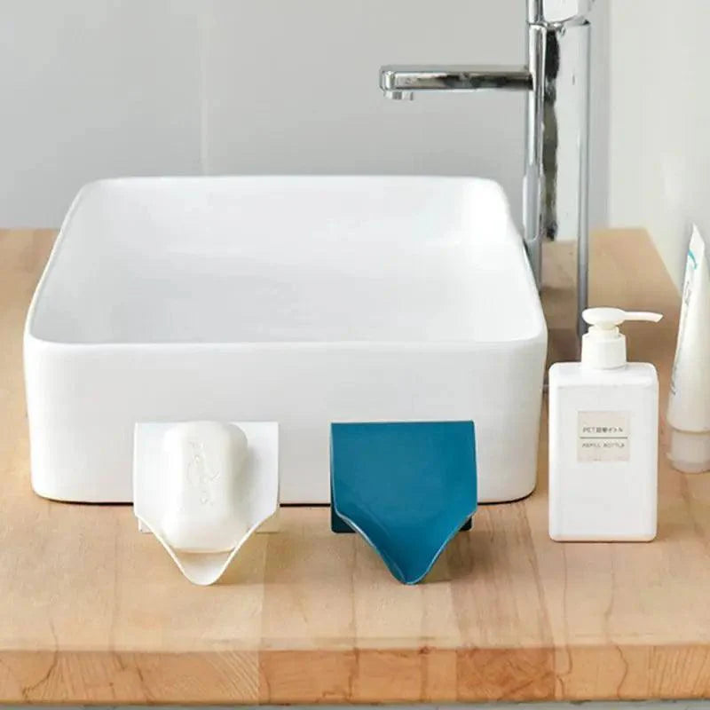Support mural pour savon, porte-savon décoratif, porte-savon de drainage, conteneur de rangement pour savon, accessoires de salle de bain et de cuisine, porte-savon adhésif, porte-savon mural avec crochet, égouttoir à savon éponge avec plat.