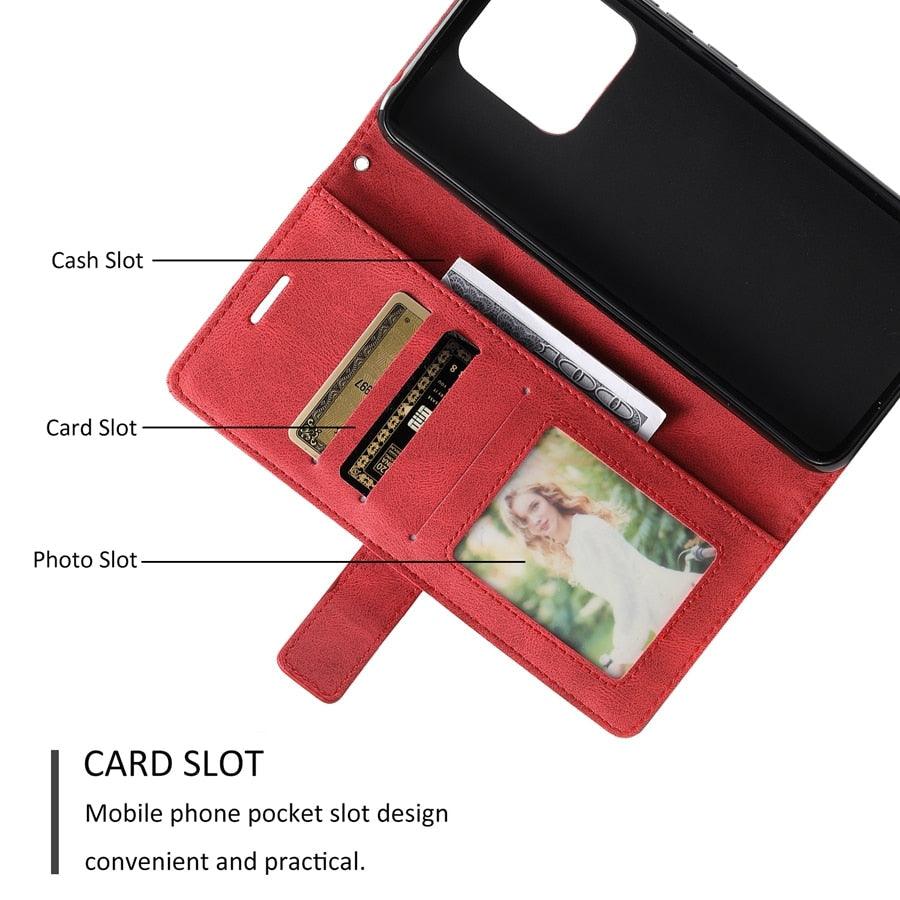 Étui portefeuille en cuir à rabat pour Xiaomi Redmi 10 10A 10C 9 9A 9C 9T Note 11S 11 Pro 10S 10 Pro 9 Pro 8T 7 Poco X4 GT M4 Pro F4 11T Étui portefeuille à rabat avec fermeture magnétique, fentes pour cartes et dragonne, étui de protection
