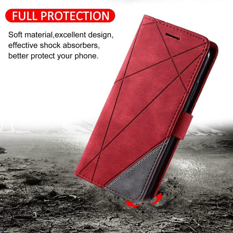 Étui portefeuille en cuir à rabat pour Xiaomi Redmi 10 10A 10C 9 9A 9C 9T Note 11S 11 Pro 10S 10 Pro 9 Pro 8T 7 Poco X4 GT M4 Pro F4 11T Étui portefeuille à rabat avec fermeture magnétique, fentes pour cartes et dragonne, étui de protection