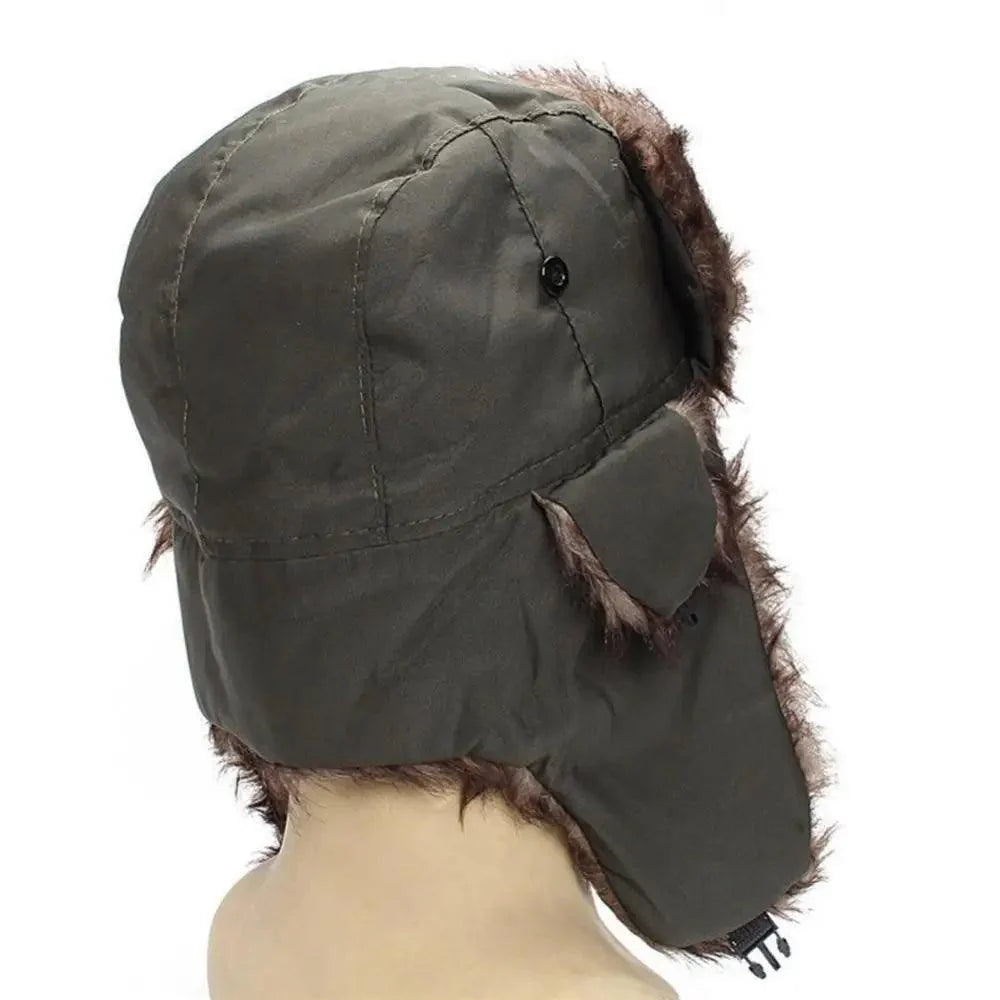 Chapeau Chaud Cache-Oreilles Tendance Nouveau Style Entièrement Couvrant Doux et Confortable Coupe-Vent Casquettes d'Extérieur Pour Hommes