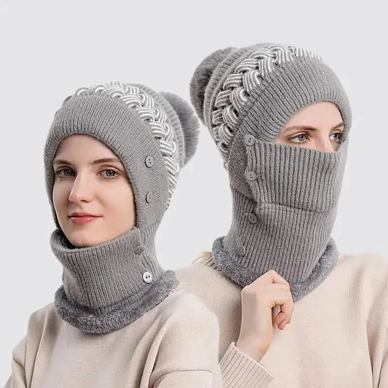 Bonnet tricoté chaud et cache-cou assorti