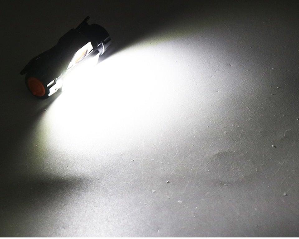 Lampe frontale LED USB étanche 2 modes d'éclairage avec aimant, rechargeable, batterie 18650 intégrée, lampe de poche de travail COB pour le camping, le cyclisme, la pêche