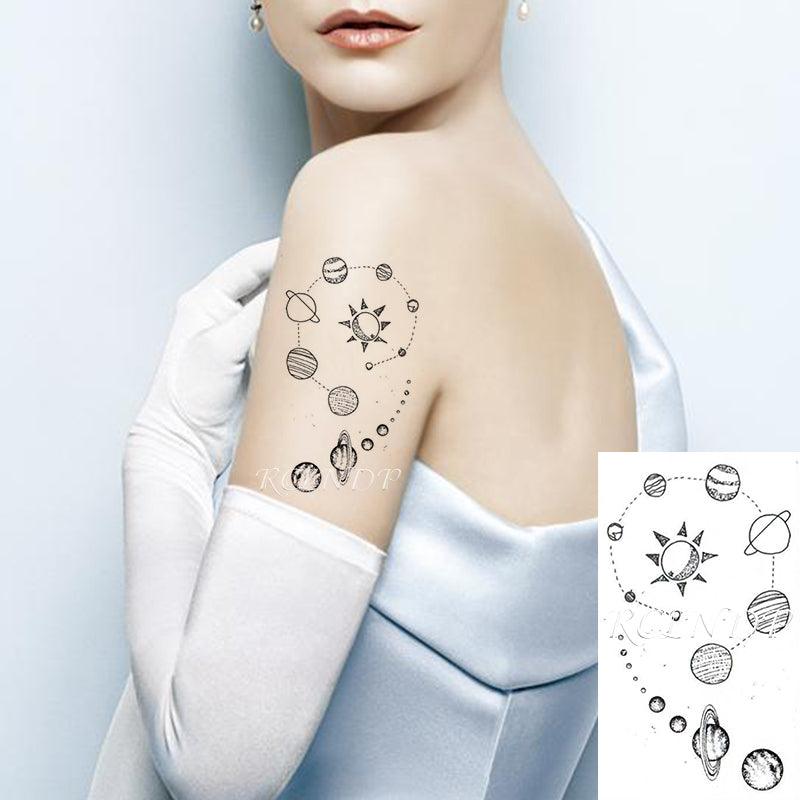 Autocollant de tatouage temporaire étanche pour animaux Loup Tatouage moderne Pied Cou Tatouages de luxe pour hommes et femmes