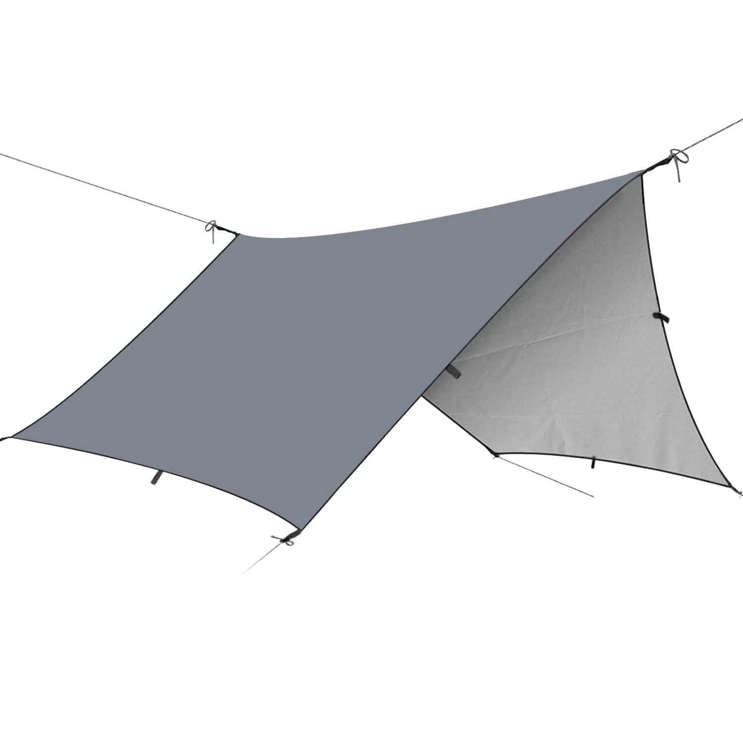 Kit Bâche de Camping Étanche Auvent Tente Abri Pluie Portable