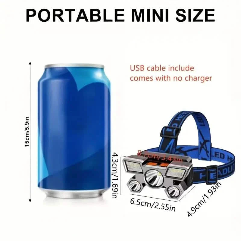 Lampe frontale LED étanche pour les aventures en plein air