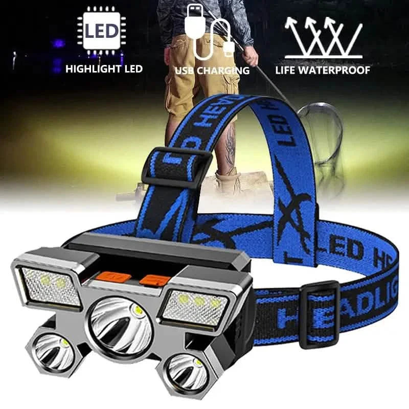 Lampe frontale LED étanche pour les aventures en plein air