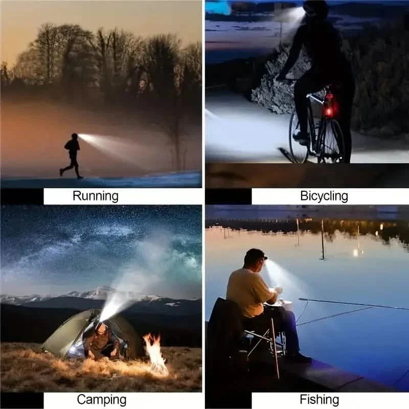 Lampe frontale LED étanche pour les aventures en plein air
