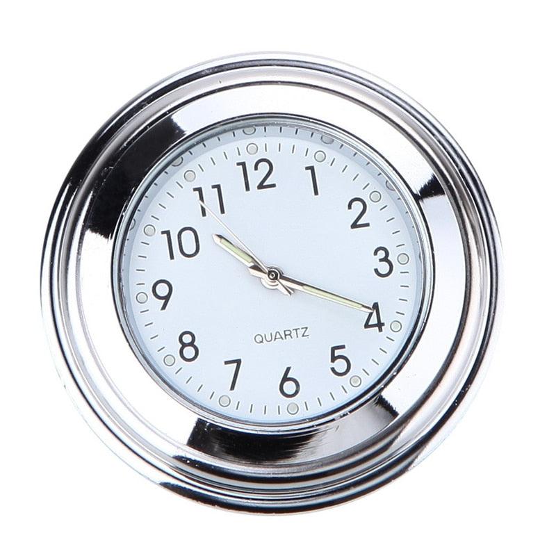 Horloge de moto étanche pour guidon, horloge à quartz pour guidon de moto, modification de moto, support de guidon, horloge à quartz étanche, accessoires de montre, horloge lumineuse en aluminium pour moto, accessoires noirs