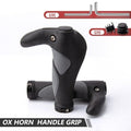 Klaxon étanche pour vélo de route Housse de guidon antidérapante Poignée de guidon Accessoires de vélo Poignées de guidon en silicone pour VTT Conception ergonomique avec anneau de verrouillage bilatéral antidérapant pour vélo standard